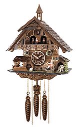 Cuckoo clock with music & dancing couples