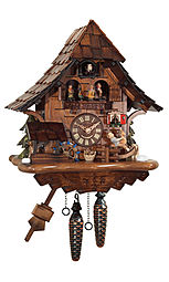 Cuckoo clock with music & dancing couples 
