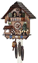 Mechanical cuckoo clock with music & dancing couples